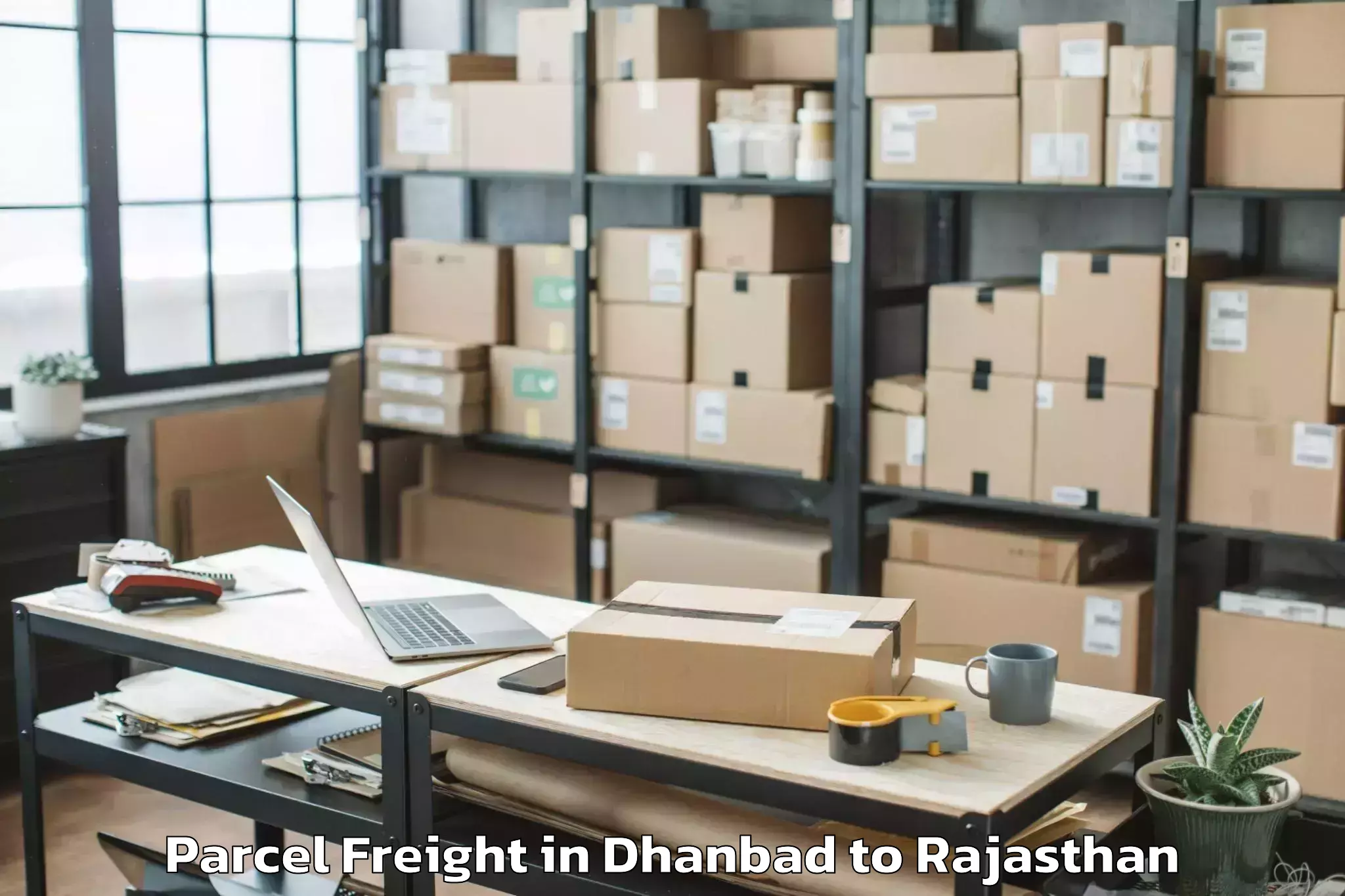 Easy Dhanbad to Mavli Parcel Freight Booking